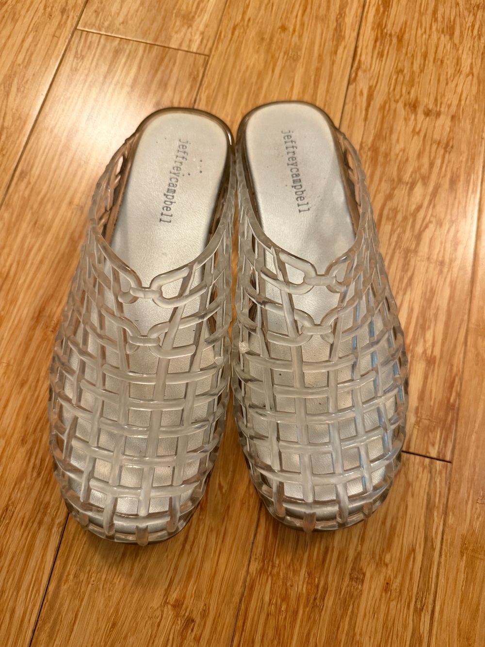 Jeffrey Campbell Sea Glass Jelly Mule Clear 7